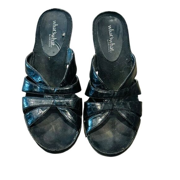 10/$25🦋 What's What by Aeropostale Black Heels - Size 7.5 - Picture 2 of 11